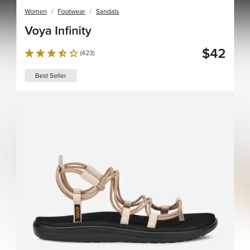 Teva Voya Infinity Green Strappy sandal